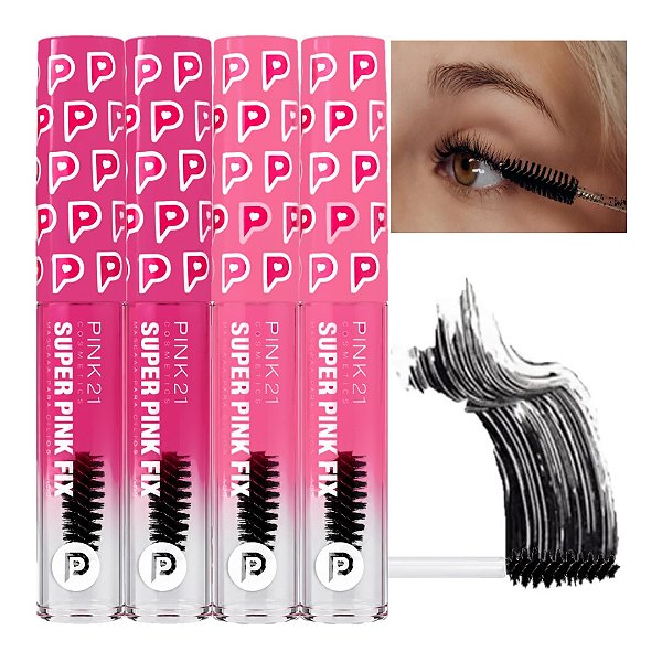 Pink 21 - Mascara para Sobrancelha Incolor Super Pink Fix CS7097 - 06 Und ( Validade:03/2029)