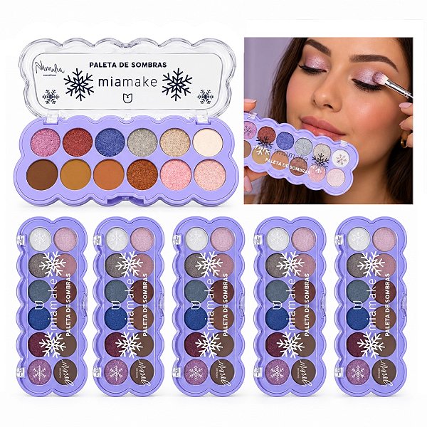Mia Make - Paleta de Sombras Snow 640 - 6 Und