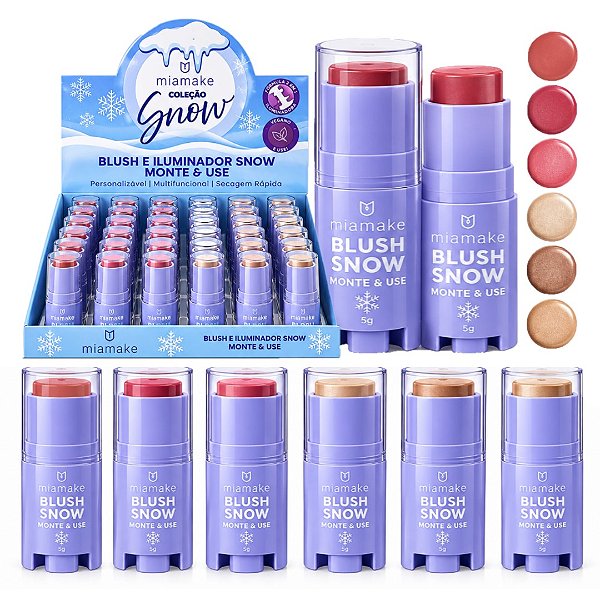 Mia Make - Blush e Iluminador Snow Monte & Use 639 - 36 Und