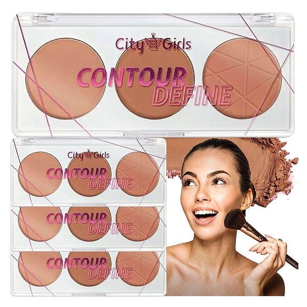 City Girls - Trio de Contorno Contour Define CG372 - 06 Und (Validade: 04/2031)