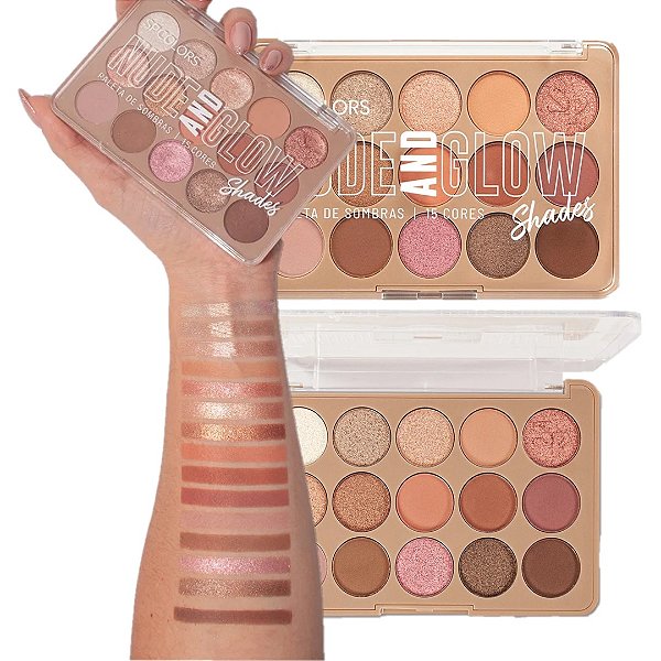 SP Colors - Paleta de sombras Nude and Glow SP467