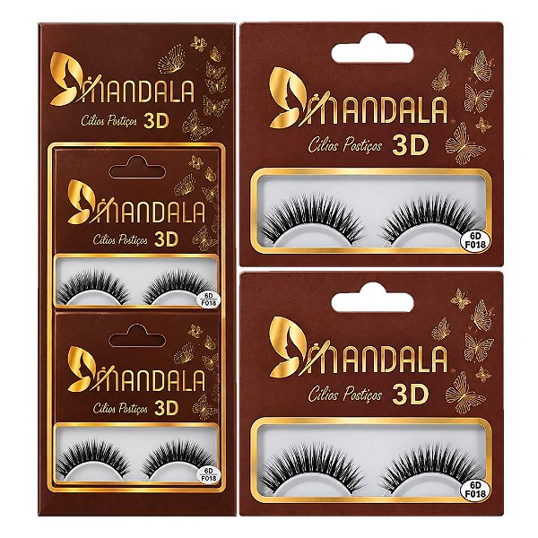 Mandala - Cílios postiços 3D MC018  F006 - 10 Und