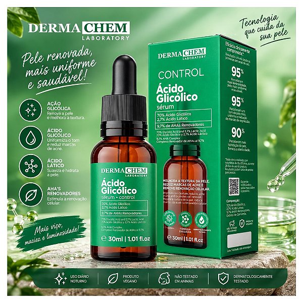 Dermachem - Serum Acido Glicolico - 12 Und