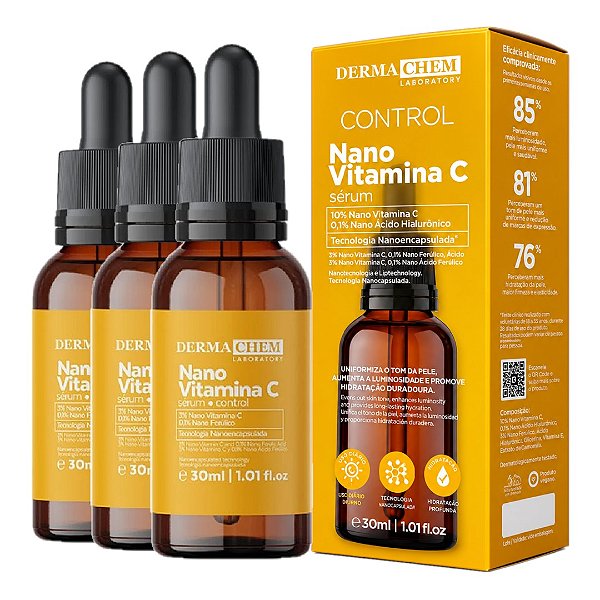 Dermachem - Serum Nano Vitamina C Uniformiza o Tom de Pele - 06 Und