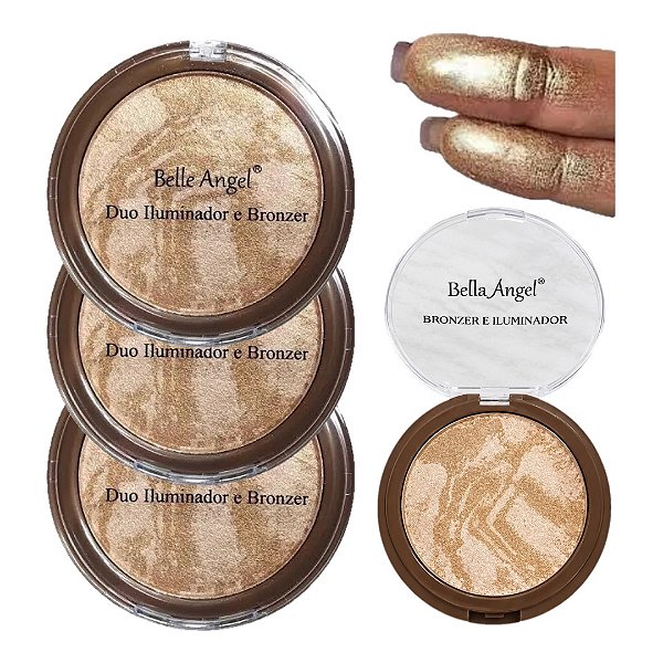 Belle Angel - Iluminador e Bronzer B025 - 06Und