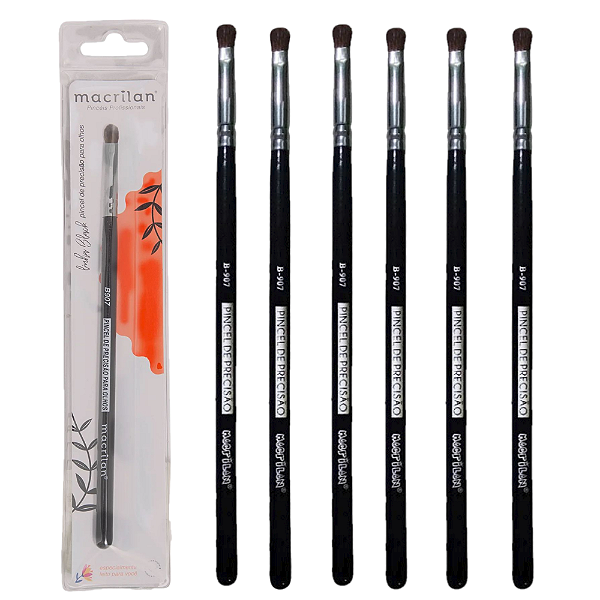 Macrilan - Pincel De Precisão para Olhos B907 - 6 Und