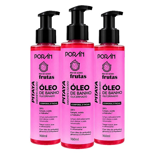 Poran - Sabonete Liquido Oleo de Banho Glicerinado Pitaya PR0615 - 06 Und