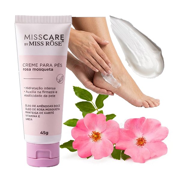 Miss Rose - Creme para Pés Rosa Mosqueta MR117A - 06 Und