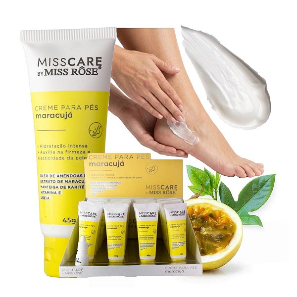Miss Rose - Creme para Pés  Maracujá MR117C  - 16Und