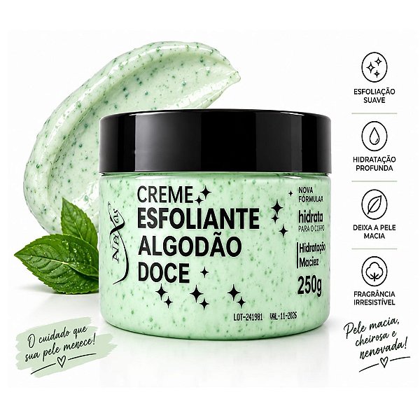 Naxos - Esfoliante Corporal Algodão Doce (Validade:11/2026)