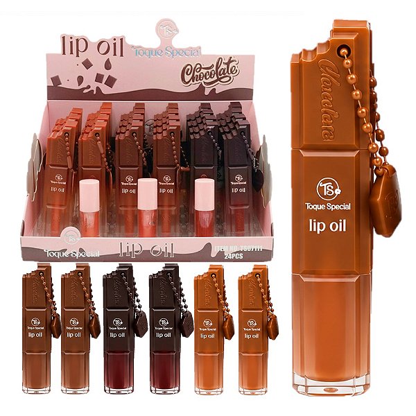 Toque Special - Lip Oil Chocolate Chaveiro de Coração  TS07111 - 24 Und