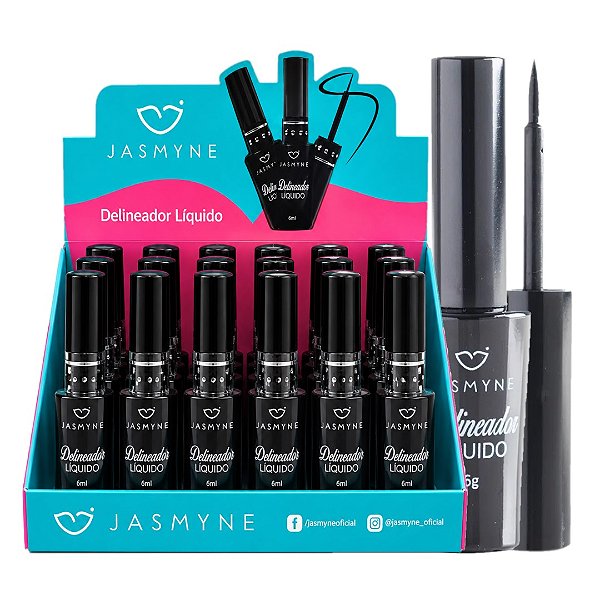 Jasmyne - Delineador Liquido Preto JS0103 - 24 und