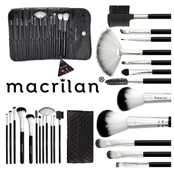 Macrilan - Kit com 12 Pincéis de Maquiagem  KP1-5E