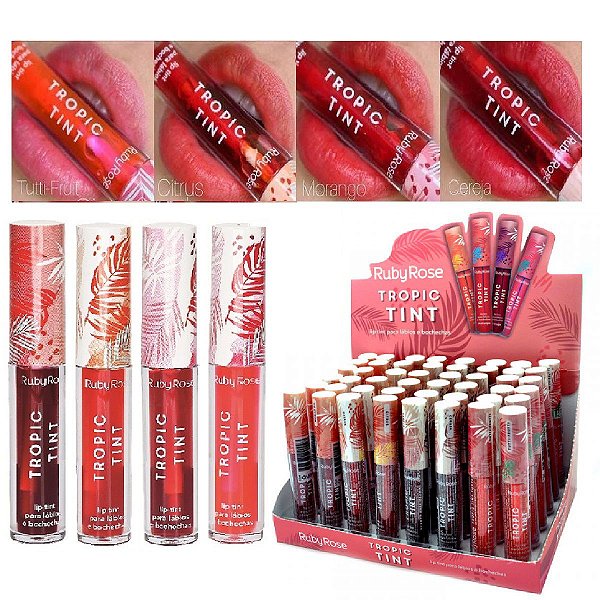 Ruby Rose - Lip Tint Tropico HB550A - Display C/ 48 Unid