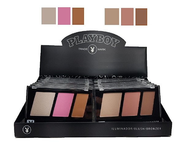 Playboy - Kit de Maquiagem Iluminador, Blush e Contorno HB96744 ( 16 Unidades )