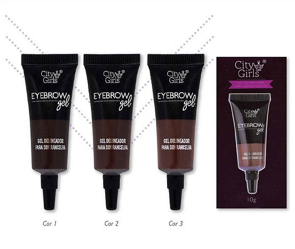 City Girls - Display de Gel para Sobrancelhas Eye Brown 3  Cores Cg132 ( 24 Unidades )