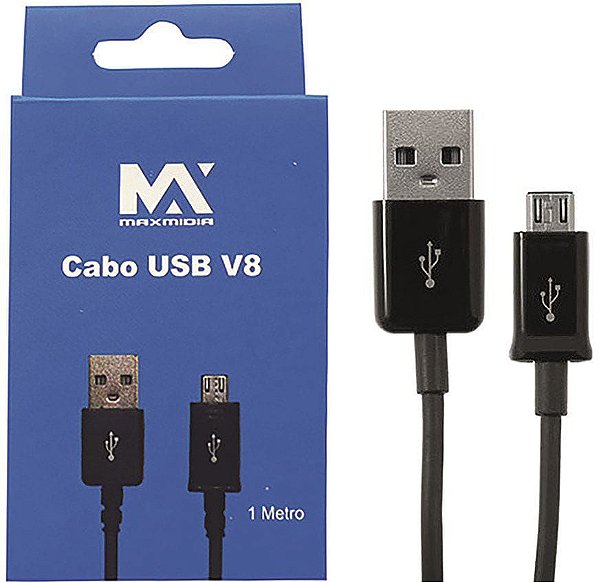 Max Midia - Cabo Usb para Celular Tipo V8 MAx-V8444