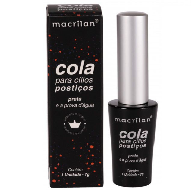 Macrilan - Cola para Cílios Preta a Prova D'água  CA002 ( 12 Unidades )