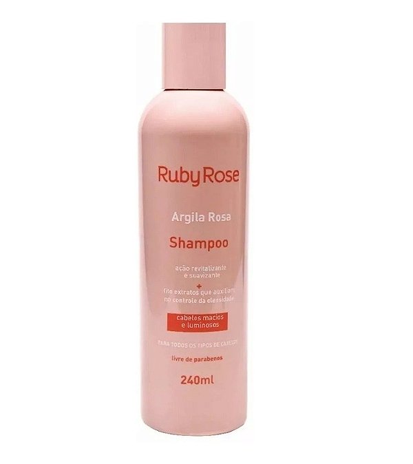 Ruby Rose - Shampoo Argila Rosa  HB800 - Kit com 4 unidades