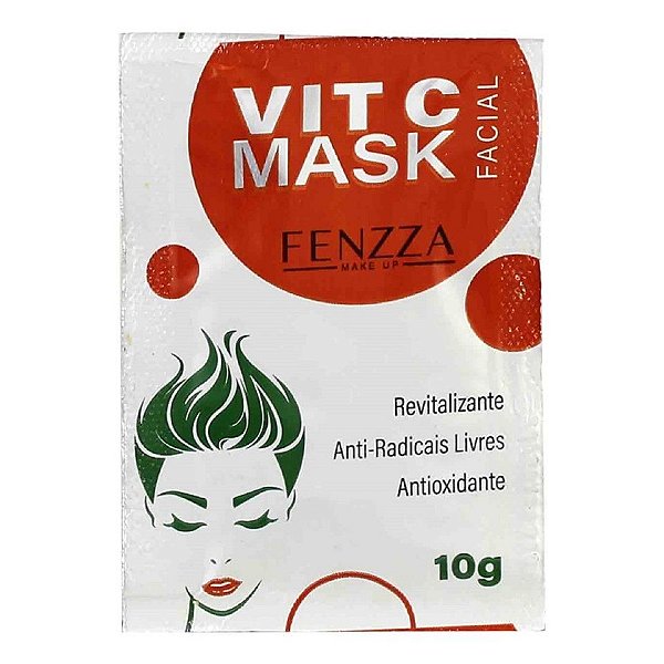Fenzza -  Máscara Facial Vit C Mask Sachê 10g  FZ38005 - KIt com 5 Unidades