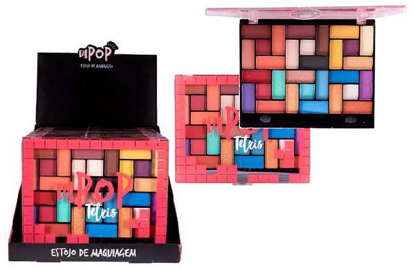 Dapop - Paleta de Sombras Tetris 30 Cores  HB96770 - Display com 12 Unidades