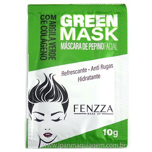Fenzza -  Máscara Facial Anti Rugas Pepino Green Mask Sachê 10g  FZ38001