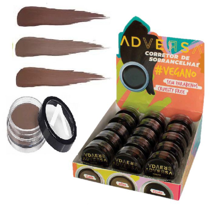 Adversa - Corretor de Sobrancelhas Vegano AD507 - Kit com 3 Unidades ( 1 de cada cor )