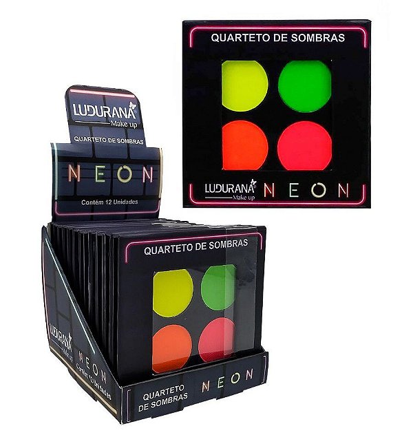 Ludurana - PAleta de Sombras Neon  M00115 - Kit com 12 Unidades