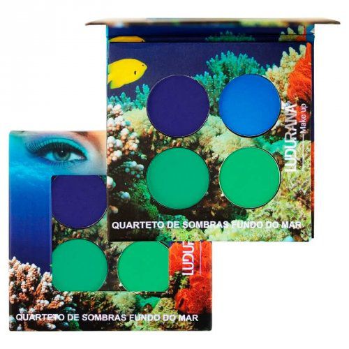 Ludurana - Quarteto de Sombras Fundo do Mar M000071 - Kit com 12 Unidades