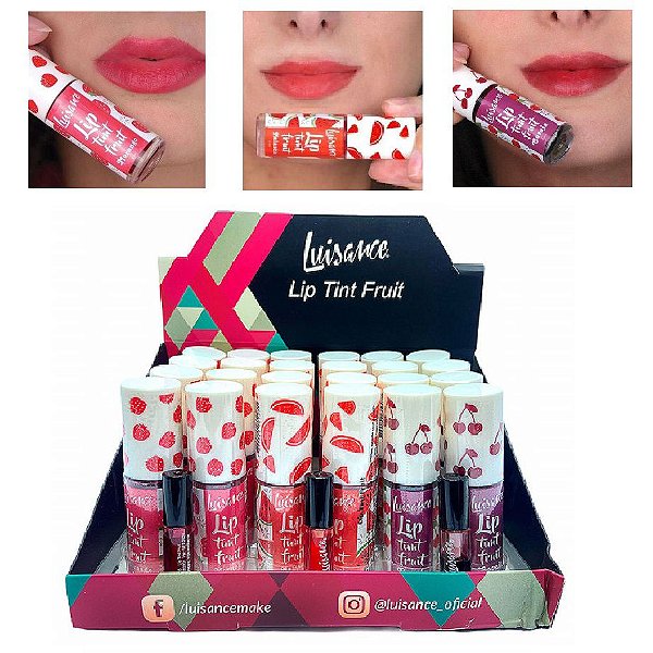 Lisance - Lip Tint Fruit  L1088 - DIsplay com 24 Unidades e Prov