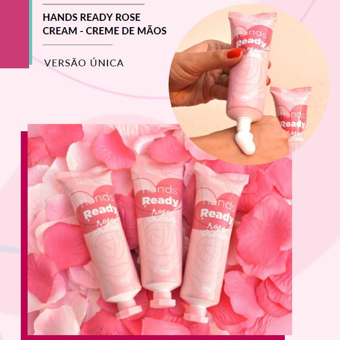 Jasmyne - Creme para Mãos Hidratação Profunda Hands Read Rose JS03016 - Kit C/ 6 unidades