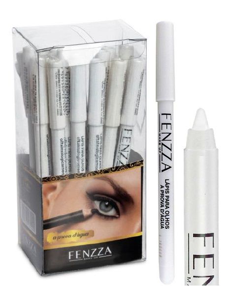 Fenzza - Lápis Delineador  Branco para Olhos a Prova D'água FZ14004 - Display C/24 Unid