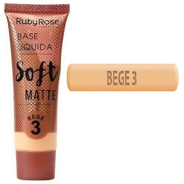 Ruby Rose - Base Soft Matte Bege 3 - Unitaria