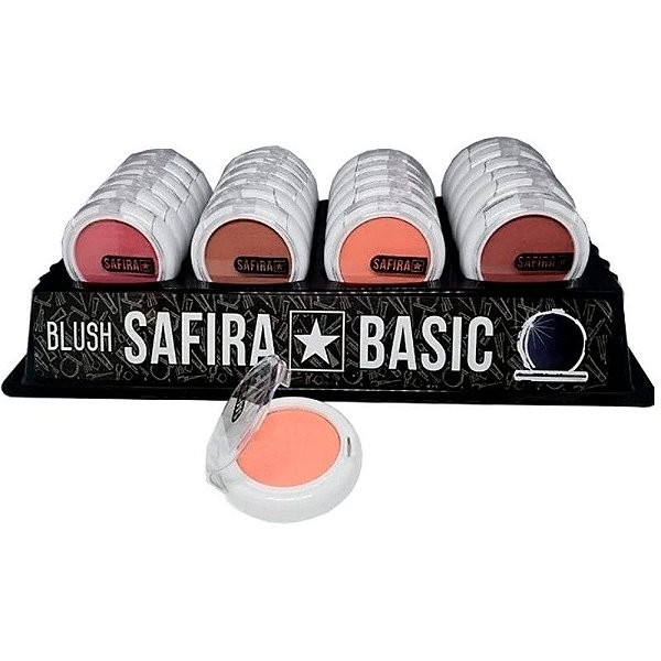 Safira - Blush Compacto Linha Basic -  Box c/24uni