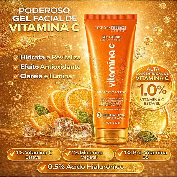 Dermachem - Gel Facial Vitamina C Extrato de Laranja 5738