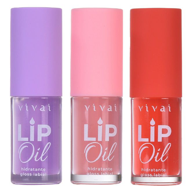 Vivai - Lip Oil HIdrante Labial  3093 - Kit C/ 3 Sabores ( 1 de cada )