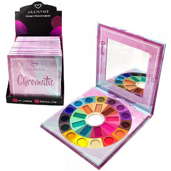 Jasmyne - Paleta de Sombras Chromatic  JS06019 - Display C/ 12 Unid