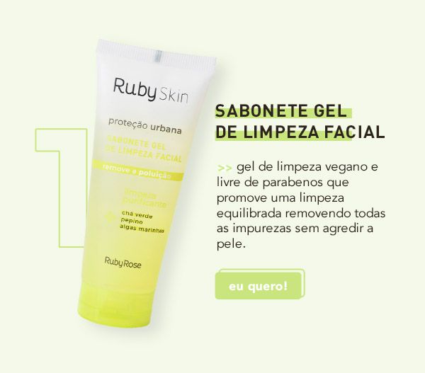Ruby Rose -  ​Sabonete Gel De Limpeza Proteção Urbana Skin Care    HB326