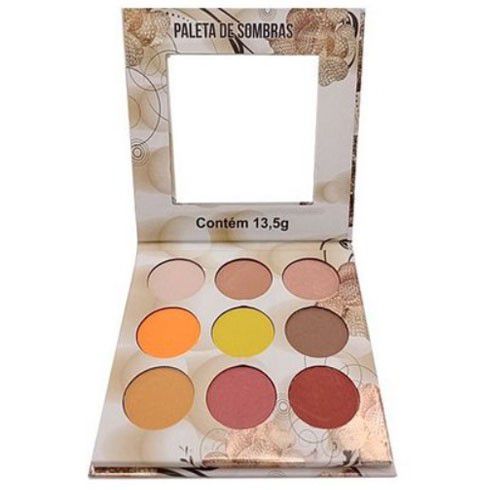 Ludurana - Paleta de Sombras 9 Cores  Nuance B00003 - Display C/ 12 Unid