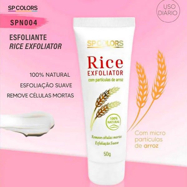 SpColors - Esfoliante Rice Exfoliator SP Colors SPN004 com Particulas de Arroz