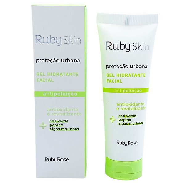 Ruby Rose - Gel hidratante facial antioxidante e revitalizante antipoluição Proteção Urbana HB406
