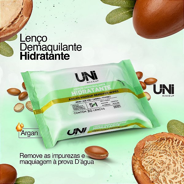 Uni Makeup - Lenço Demaquilante Hidratante Uni  - Kit C/ 6 Unid