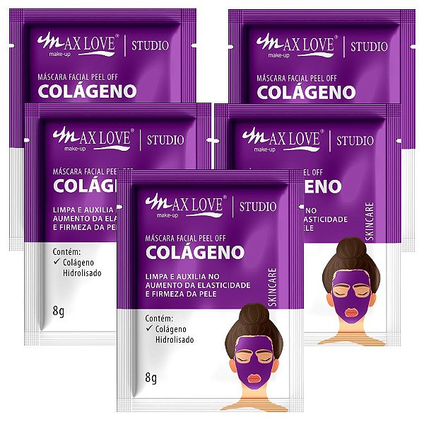Max Love - Mascara Facial Peel Of Colágeno - Kit C/ 10 Unid