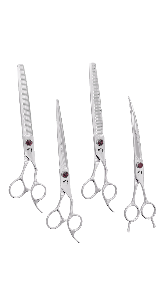 Kit Groom Show Axis (Reta 7,5" , Curva 7,5", Tubarão 7,5" e Semi 7,5")