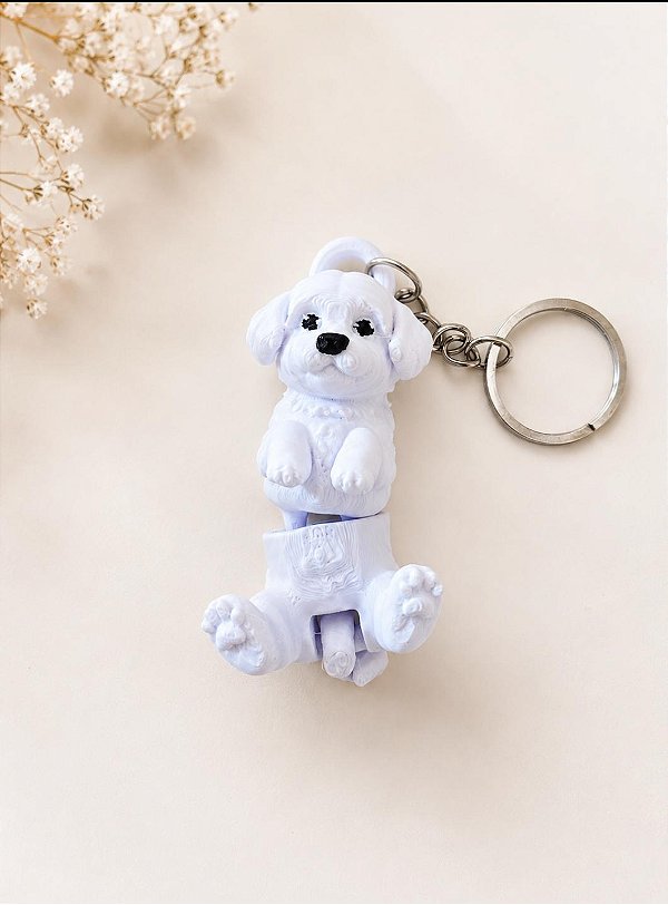 Chaveiro Cachorrinho Articulado em Impressão 3D