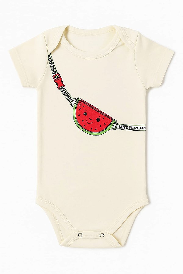 BODY MANGA CURTA OFF WHITE MELANCIA