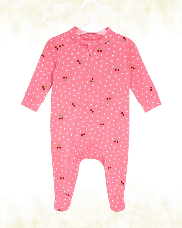 MACACÃO COTTON PREMIUM PINK CEREJINHAS