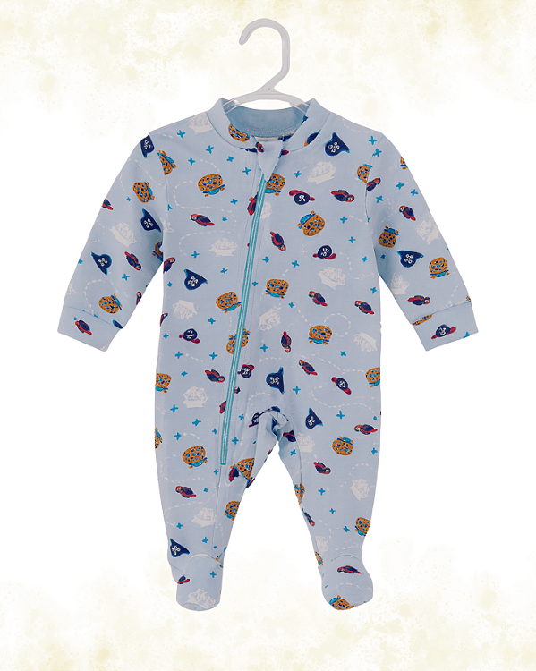 MACACÃO COTTON PREMIUM AZUL TIGRE PIRATA