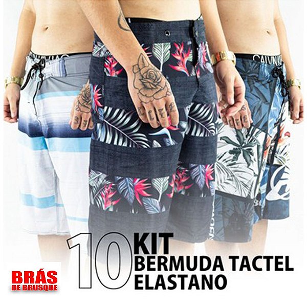 KIT 10 BERMUDAS TACTEL ELASTANO - Compre roupas masculinas no atacado com  otima qualidade e receba em sua casa em qual quer lugar do brasil.