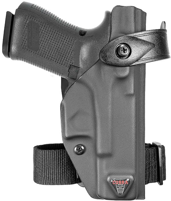 Coldre Kydex Glock [G19] - [G23] - [G25] - [G19x] - [G44] - [G45] - Externo Ostensivo (OWB) - Mid Ride - Dupla Retenção - DESTRO